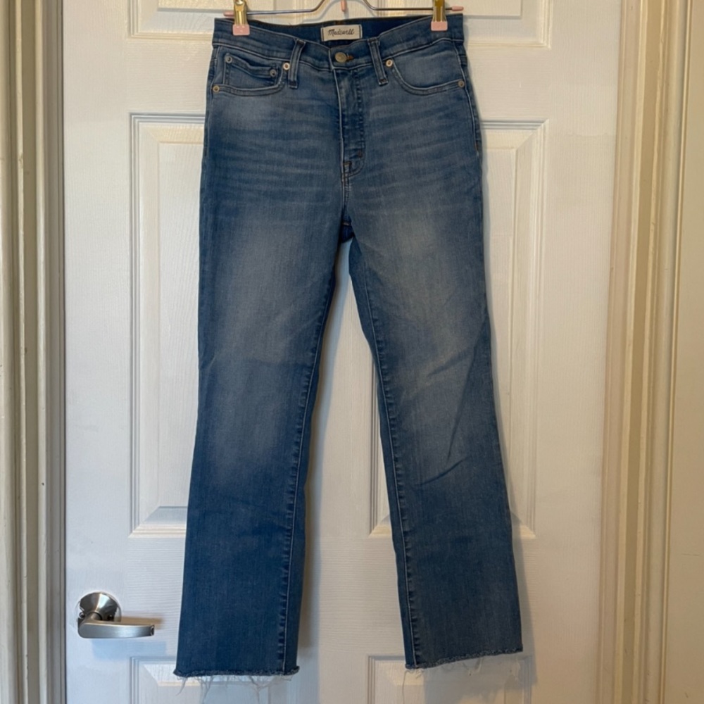 MADEWELL Cali Demi Boot Raw Hem Jeans Sz 26